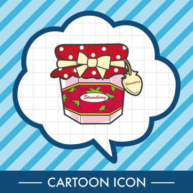 çilek reçeli Tema öğeleri vektör, eps simgesi öğesi