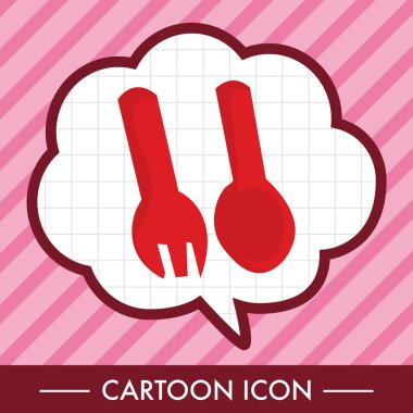 Bebek kaşık ve çatal Tema öğeleri simge öğesi