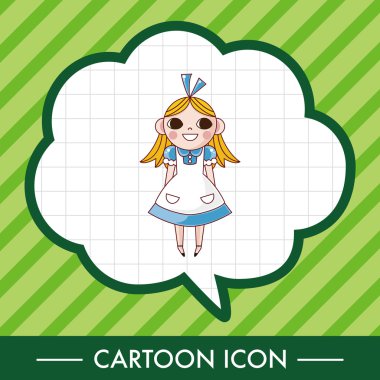 Alice Harikalar Diyarında Tema öğeleri simge öğesi