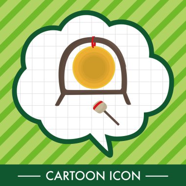 müzik gong Tema öğeleri vektör, eps simgesi öğesi