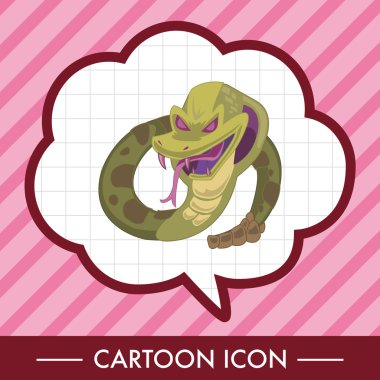 tuhaf canavar yılan Tema öğeleri simge öğesi