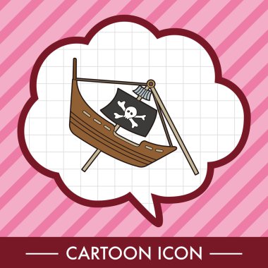 Korsan gemi Tema öğeleri simge öğesi