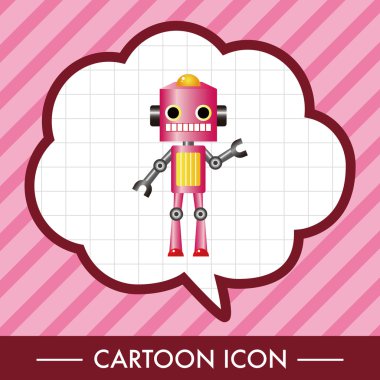 Robot karikatür Tema öğeleri vektör, eps simgesi öğesi