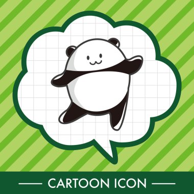 hayvan panda çizgi film Tema öğeleri simge öğesi