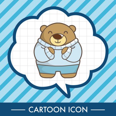 hayvan ayı kış çizgi film Tema öğeleri simge öğesi