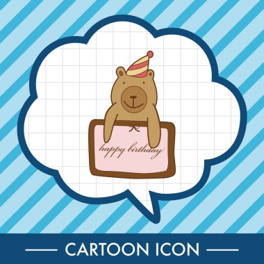 doğum günü kartı Tema öğeleri vektör, eps simgesi öğesi