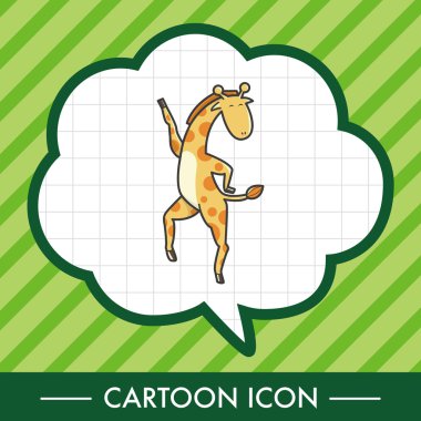 hayvan zürafa çizgi film Tema öğeleri simge öğesi