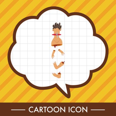 tuhaf canavar düz simgesi öğeleri arka plan, eps10 simgesi öğesi