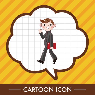 Öğrenci karikatür Tema öğeleri vektör, eps simgesi öğesi