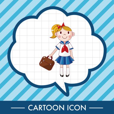 Öğrenci karikatür Tema öğeleri vektör, eps simgesi öğesi