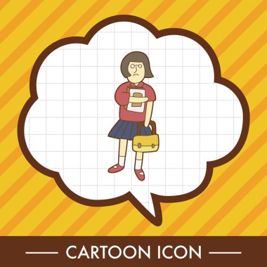 Öğrenci çizgi film Tema öğeleri simge öğesi