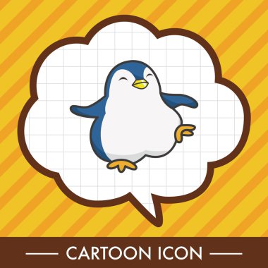 hayvan pengiun çizgi film Tema öğeleri simge öğesi