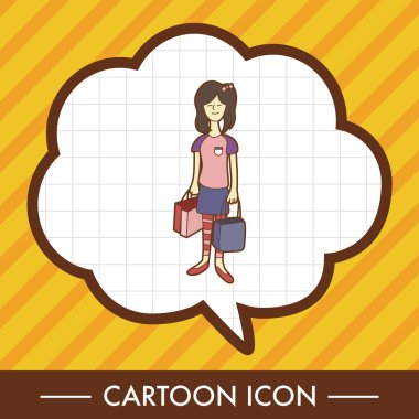 Alışverişçi Tema elemets vektör, eps simgesi öğesi