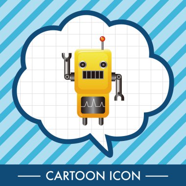 Robot karikatür Tema öğeleri vektör, eps simgesi öğesi
