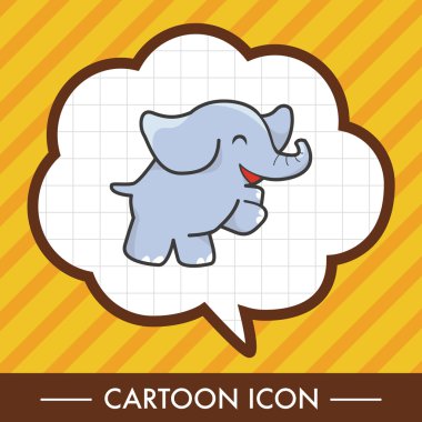 hayvan fil çizgi film Tema öğeleri simge öğesi