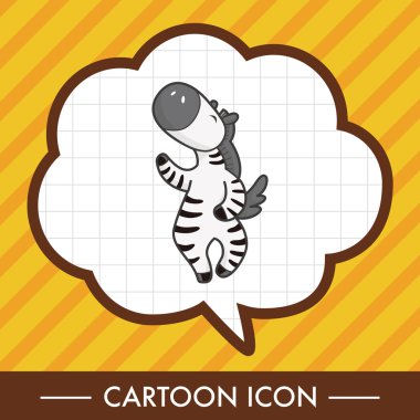 hayvan zebra çizgi film Tema öğeleri simge öğesi