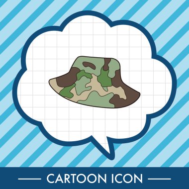 Seyahat ekipman şapka simgesi öğesi