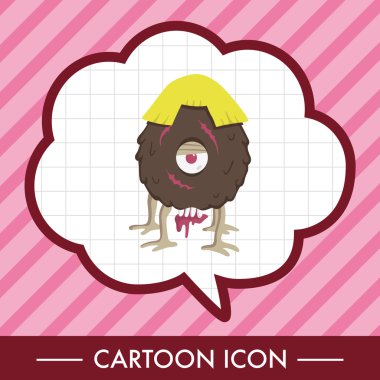 canavar karikatür Tema öğeleri vektör, eps simgesi öğesi