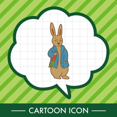 Peter Rabbit Tema öğeleri simge öğesi