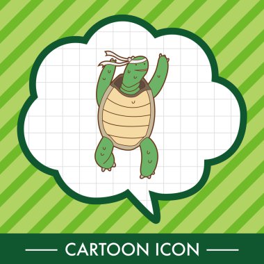 Kaplumbağa ve tavşan Tema öğeleri simge öğesi