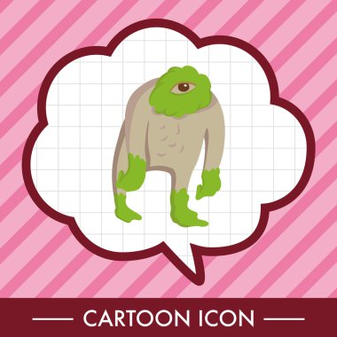 canavar karikatür Tema öğeleri vektör, eps simgesi öğesi