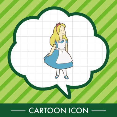 Alice Harikalar Diyarında Tema öğeleri simge öğesi