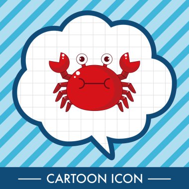 Yengeç karikatür Tema öğeleri vektör, eps simgesi öğesi