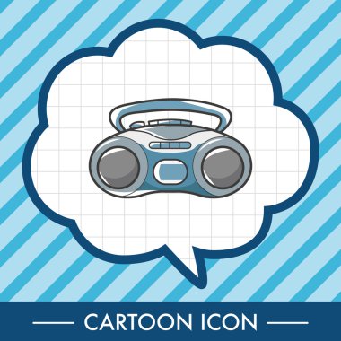 Stil radyo Tema öğeleri vektör, eps simgesi öğesi