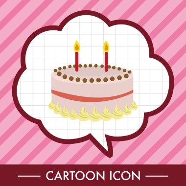 Dekorasyon öğeleri vektör, kek eps simgesi öğesi