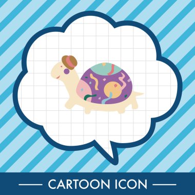 Tema öğeleri vektör, eps simgesi öğe hayvan kaplumbağa çizgi film