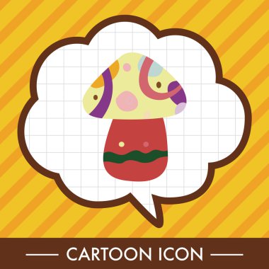 mantar karikatür Tema öğeleri vektör, eps simgesi öğesi