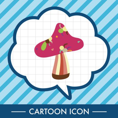 mantar karikatür Tema öğeleri vektör, eps simgesi öğesi