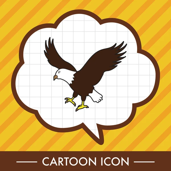 Eagle theme elements icon element — Stock Vector
