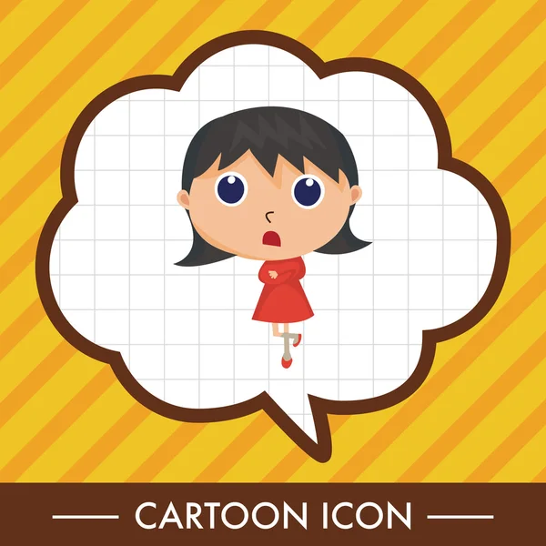 Elemento de icono de elementos de dibujos animados de estudiantes — Archivo Imágenes Vectoriales