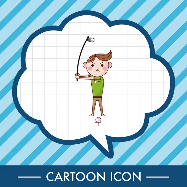 Osoba postać golfistów tematu elementy ikony elementu — Wektor stockowy