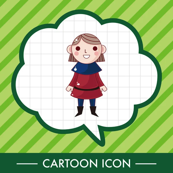 Zeichentrickfigur person thema elemente icon element — Stockvektor