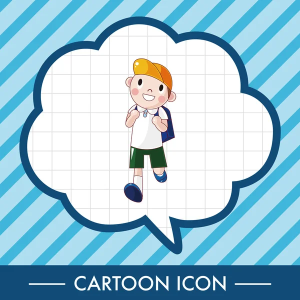 Student Cartoon Thema Elemente Vektor, eps Symbol Element — Stockvektor