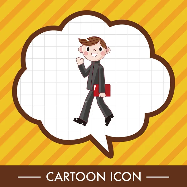 Student Cartoon Thema Elemente Vektor, eps Symbol Element — Stockvektor