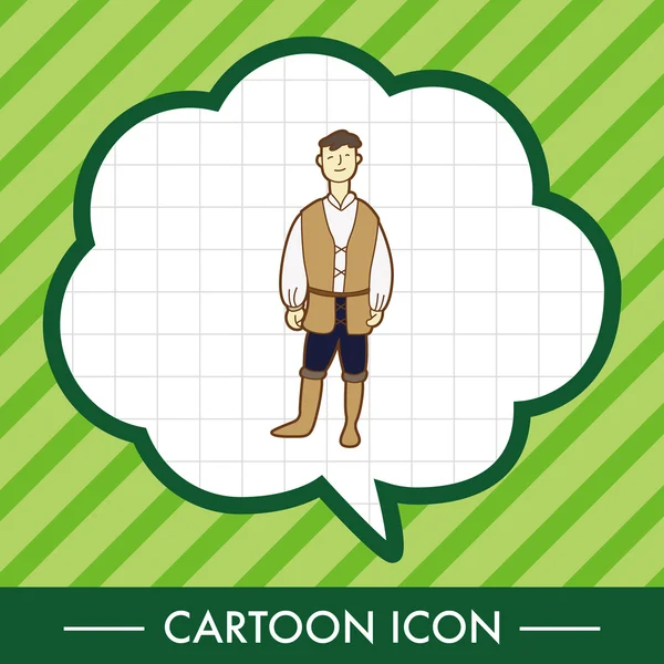 Personnage de dessin animé personne thème éléments icône élément — Image vectorielle