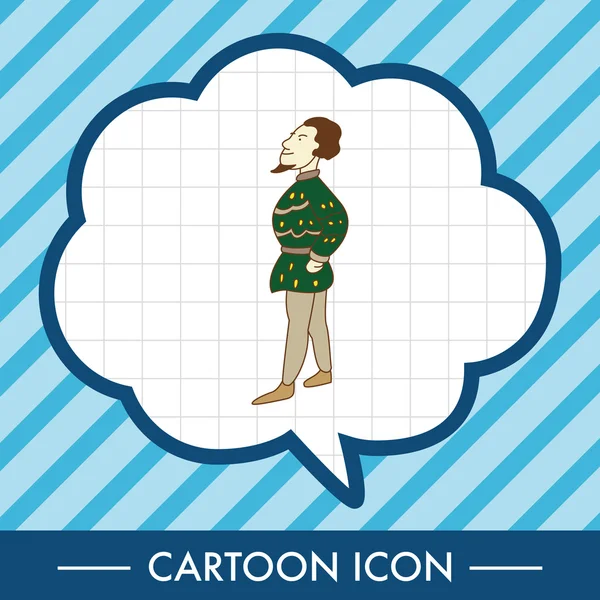 Tecknad karaktär person tema element ikonen element — Stock vektor