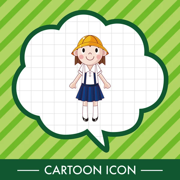 Student Cartoon Thema Elemente Vektor, eps Symbol Element — Stockvektor