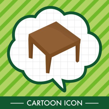 mobilya Tema tablo Resepsiyon elemanları vektör, eps simgesi öğesi