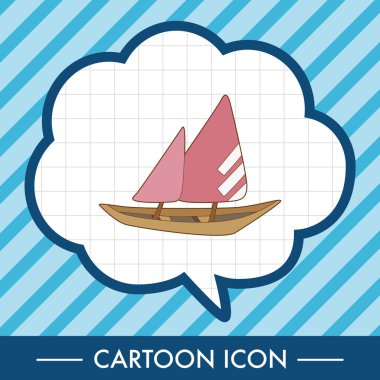 Ulaşım tekne Tema öğeleri vektör, eps simgesi öğesi