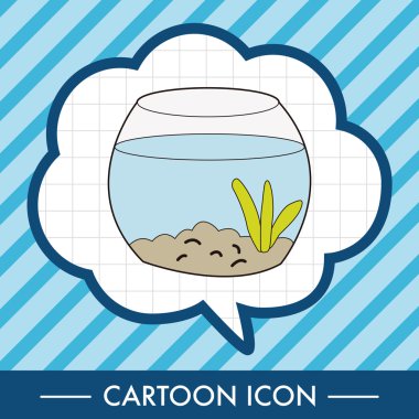 Tema eleman vektör, eps10 simgesi eleman evde beslenen hayvan balık kase