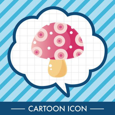 mantar karikatür Tema öğeleri vektör, eps simgesi öğesi