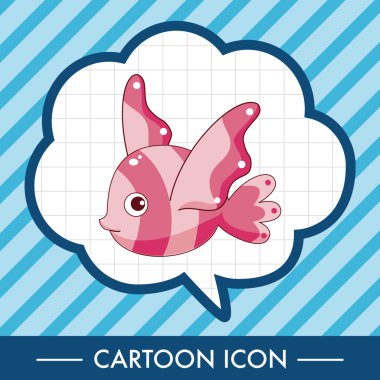 Balık karikatür Tema öğeleri vektör, eps simgesi öğesi