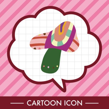 mantar karikatür Tema öğeleri vektör, eps simgesi öğesi