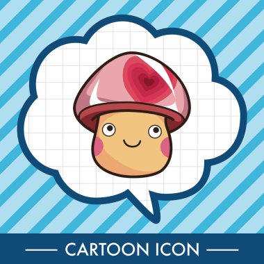 mantar karikatür Tema öğeleri vektör, eps simgesi öğesi