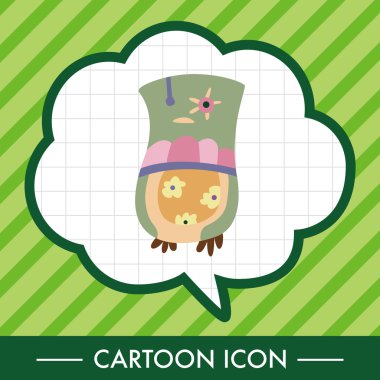 baykuş karikatür Tema öğeleri vektör, eps simgesi öğesi