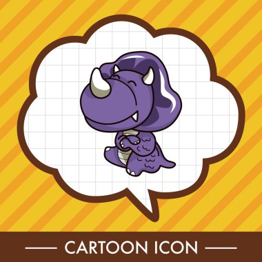 dinozor karikatür Tema öğeleri vektör, eps simgesi öğesi